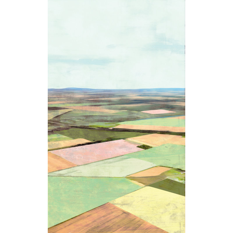Tuscan Aerial View - Painting Print, Black Floater Framed, 76 cm H x 51 cm W
