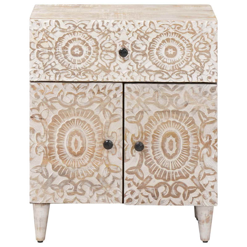 50cm W Solid Wood Bedside Table