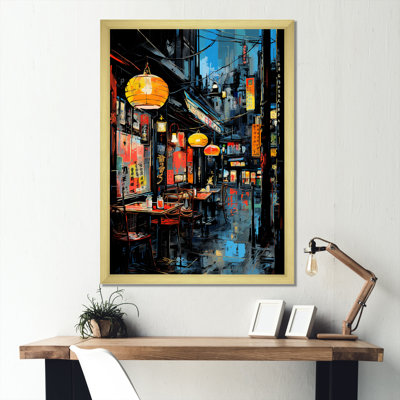 Japan Street art alleyway I - Japan Canvas Art