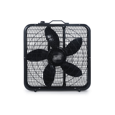 Black+decker Bfp Series  20” Box Fan With 3 Speed Settings, Powerful 80w Motor, 5-blade Box Fan With