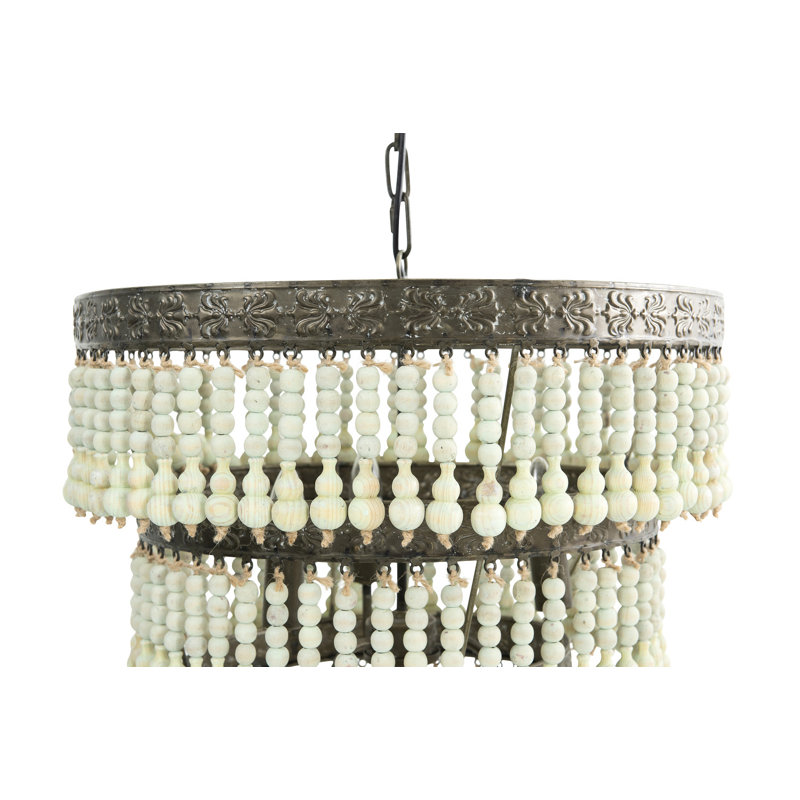 Lustre en bois à 3 niveaux Aidescombe, Menthe