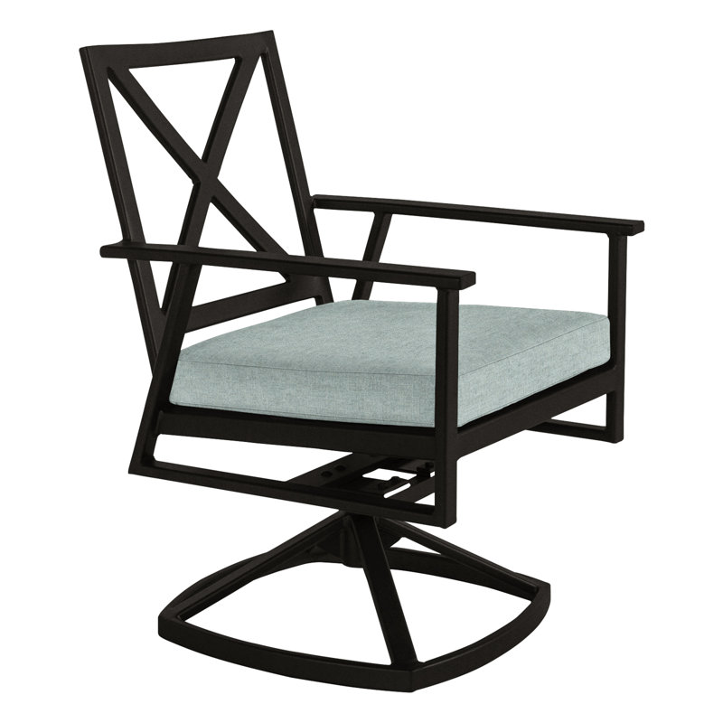 Marin Outdoor Rocker Chair, Carbon Black, Sahara Cafe