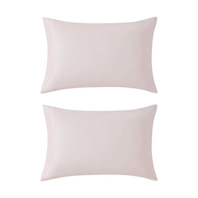 Laura Ashley Satin Bliss Pink 2 Piece Standard Pillowcase Set