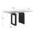 White Dining Table with 2 Black Pedestal Legs-1656891461