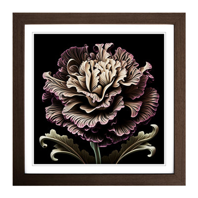 Carnation Flower Ornamental Art - Framed Print