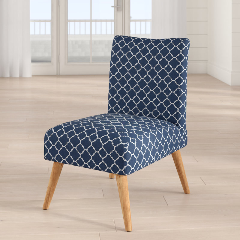 Fauteuil de chambre Beachmont, Treillis bleu marine