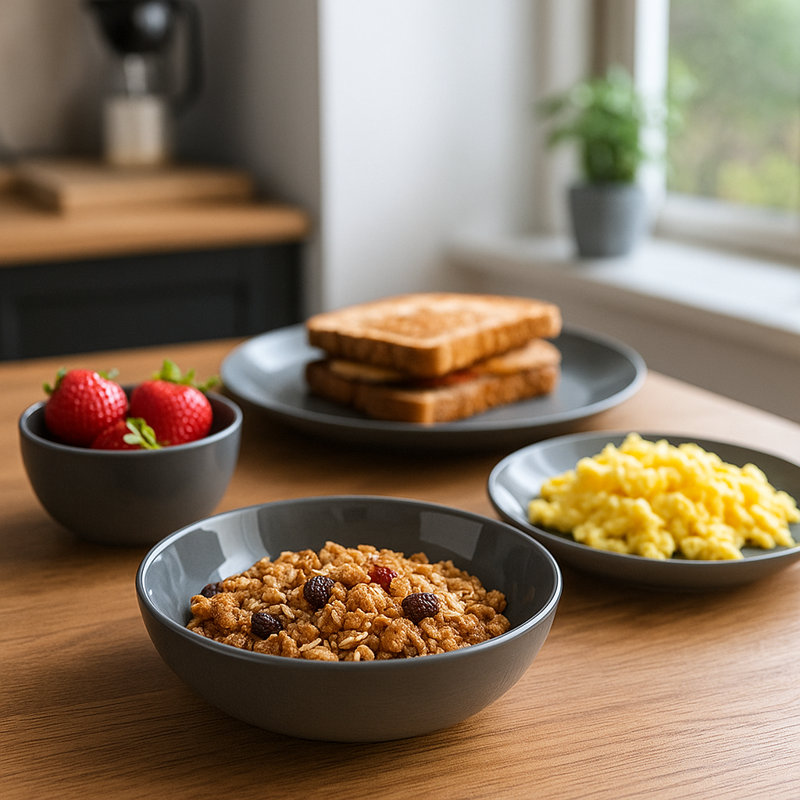 Service de table en grès Wayfair Basics® Keswick - Service pour 4, Gris