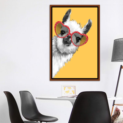 Art de llama mode avec verres à hipster