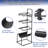 Saddle Rack, 2-Tier Saddle Rack Stand with Locking Wheels, Mobile Horse Saddle & Tack Storage with Tool Basket for Stable