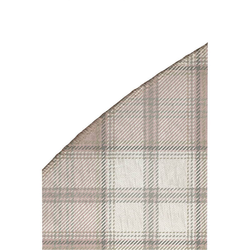 Bully Plaid Non-Slip Outdoor Rug, Round 5'