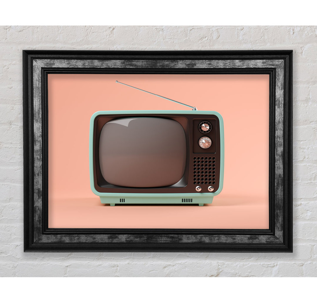 The Retro Tv Set - Einzelner Bilderrahmen Kunstdrucke