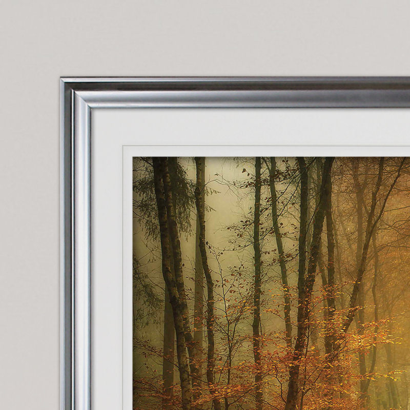 « early light », reproduction de photo, Cadre argenté, H 31 po x l 43 po x p 1,5 po