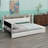 Upholstered Daybed with Storage Footstool, Shelves, Drawers, USB Charging & LED Light-998414785