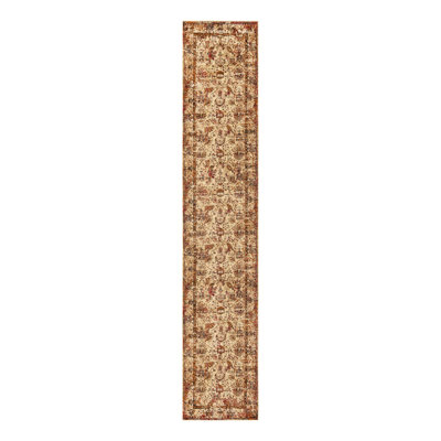 Tapis beige / rouille à motif géométrique Alameda