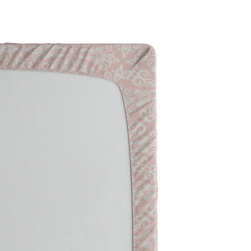 Microfiber Geometric Fitted Sheet, Twin Fitted Sheet