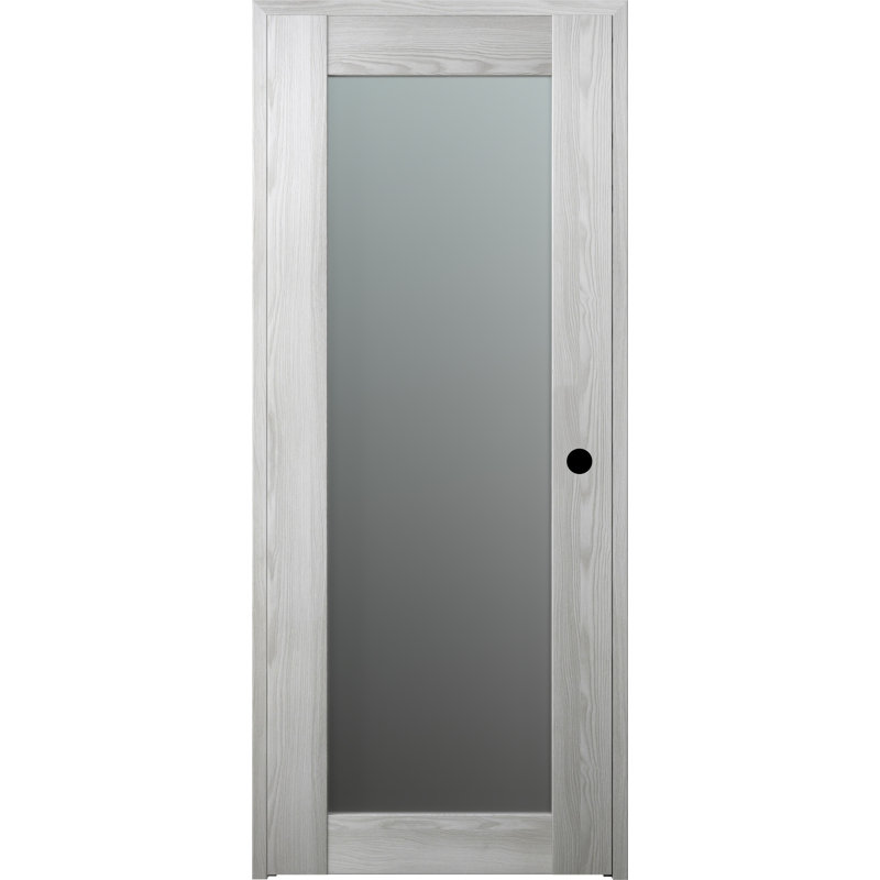 Porte standard préfinie en bois manufacturé et en verre Avon 207, 29,75 po x 95,24 po, Chêne Veralinga, Côté gauche