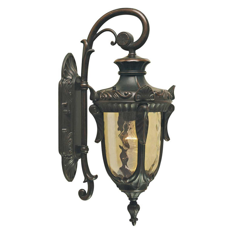 Greenville 52cm H Outdoor Wall Lantern, 52cm H x 19cm W x 26.5cm D, Old Bronze