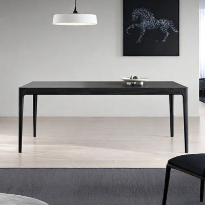 Minimalist wax wood dining table
