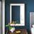 Lina Rectangular Metal Wall Mirror with Marble-1622847877