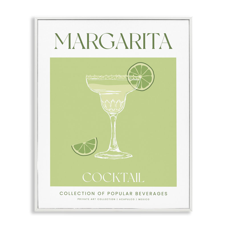 «Minimal Margarita Cocktail», estampe numérique, lettrée et doublée, H 20 po x l 16 po