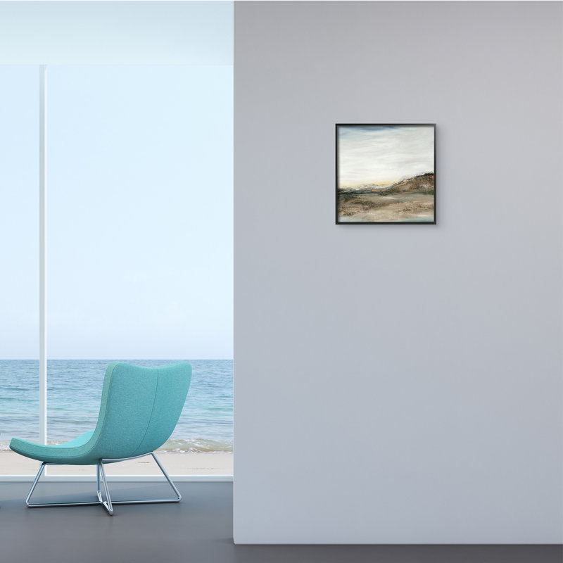«Desert Landscape Abstraction Rustic Mountain Range» par Ruth Fromstein - Peinture, H 12 po x l 12 po x P 1,5 po