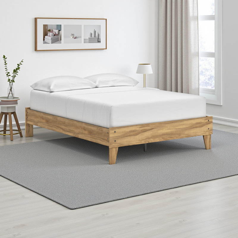 Jemini Platform Bed, Light Brown, Full