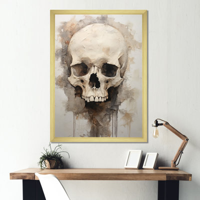 Skeletal Elegance - Skull Framed Art