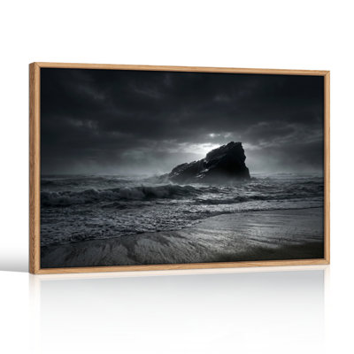 Ensemble de 1 tableau sur toile « Mer déchaînée »