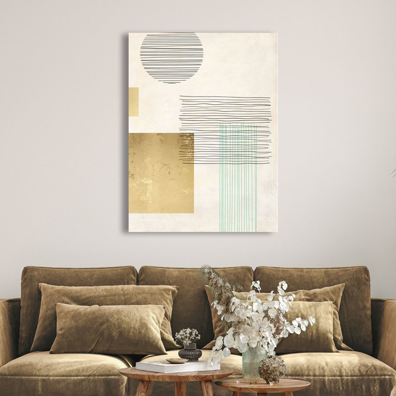 Minimal Abstract: Lines And Shapes III by Sayaka Miko - Wrapped Canvas Print, 100cm H x 70cm W x 4cm D