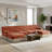 U-shaped, breathable, comfortable fringe-trimmed sofa-128969670-128969669