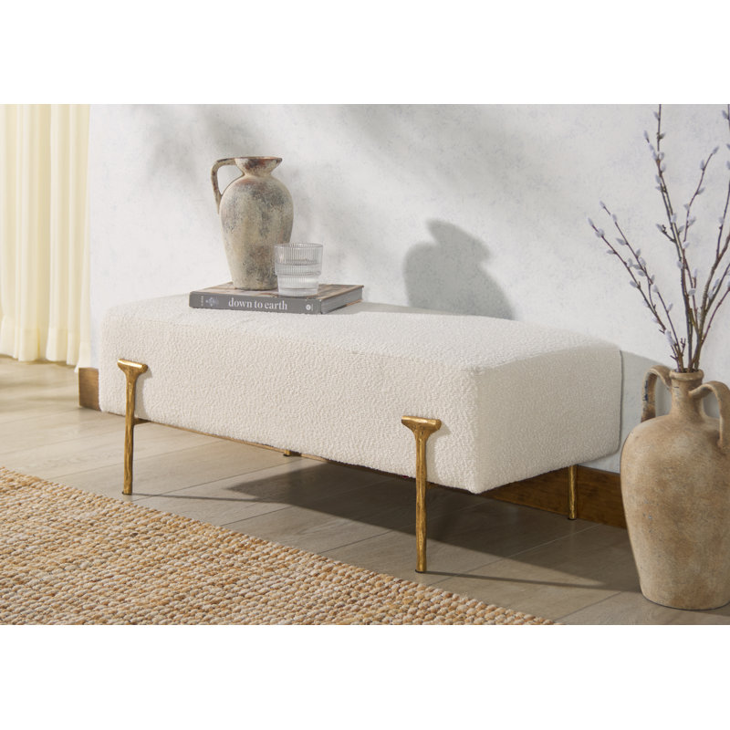 Jessa Boucle Bench, Brass