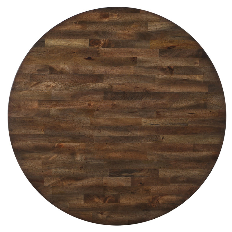 Maedean Round Solid Mango Wood Dining Table