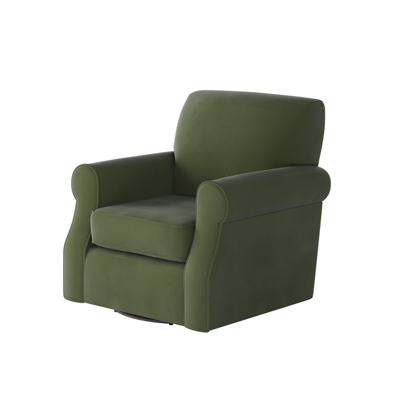 Silverlock Polyester Swivel Armchair, Bella Forest Performance Velvet