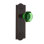 Emerald Crystal Waldorf Interior Mortise Door Knob with Meadows Long Plate