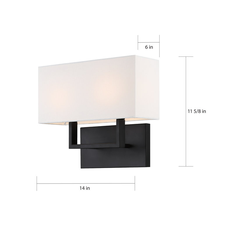 2 - Light Dimmable Vanity Light, Aged Bronze