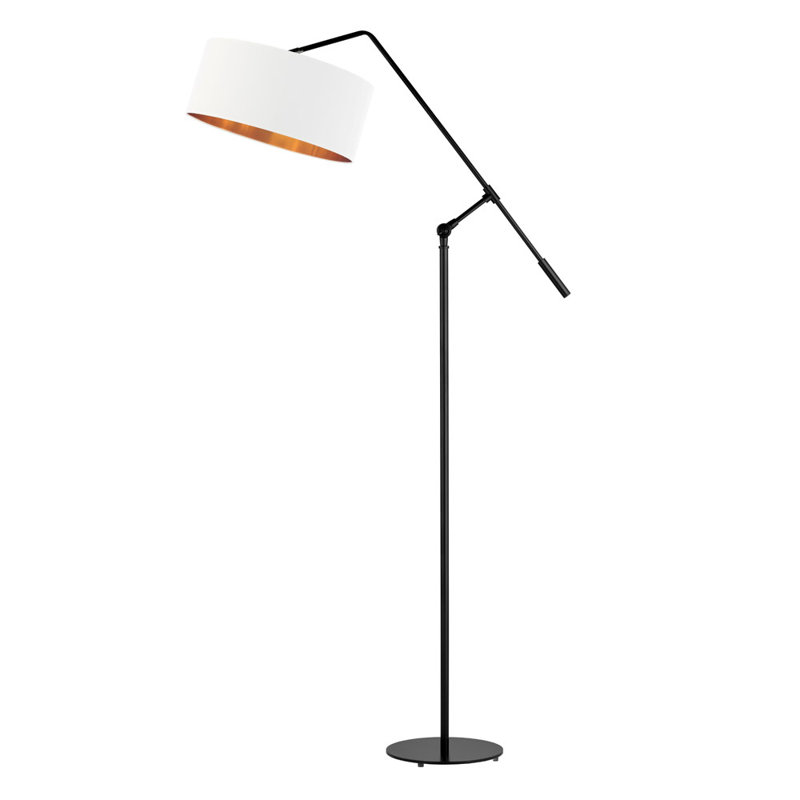 170cm Task Floor Lamp, White, Black