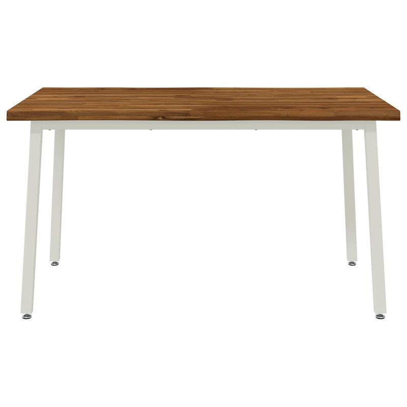 Acacia Dining Table, 75cm H x 120cm W x 70cm D, Natural / White