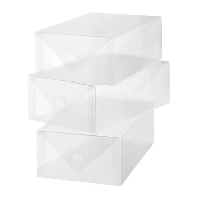 CLEAR VUE MENS SHOE BOXES S/3
