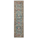 Hand Knotted Wool Area Rug in Blue
