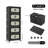 Retro Black,20" Side Wide Folding Storage Cabinet,5 Tiers,19.69"×11.81"×50.00",Collapsible Storage Bins With Magnetic Door, Plastic Storage Cabinet With Wheels-545795586