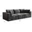 Ensemble de canapé en chenille 3 pièces Kreyton Paros Boneless, Compression Cloud Couch, gris