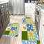 Tapis de cuisine vert antidérapant 2 pièces