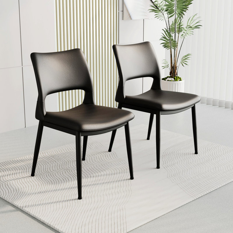 Ensemble de 2 chaises de salle à manger, chaises d'appoint, chaises rembourrées avec pieds en métal pour les restaurants, la cuisine et le bureau
