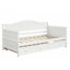 Lit de jour simple en bois avec lit gigogne-389099363