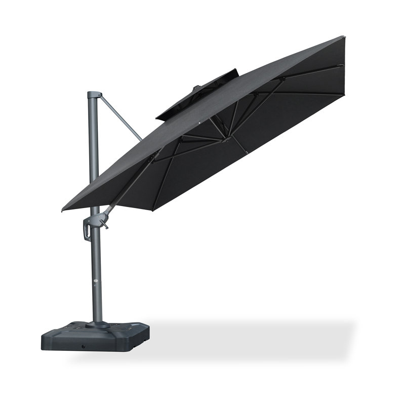 Grand parasol d'extérieur 10 'x 13', Gris foncé