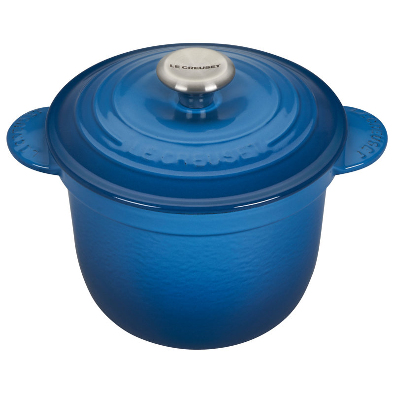 Le Creuset Enameled Cast Iron Rice Pot with Lid and Steamer Insert, Marseille