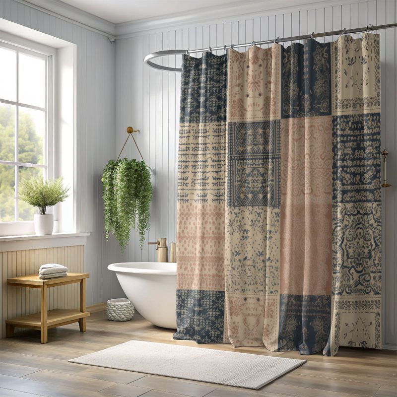 Boho Mandalas - Rideau de douche Premium, H 74 po x l 71 po