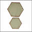 Ensemble de table d'appoint SELVA avec motif en fer complexe, aucun assemblage requis, polyvalent pour tous les styles de décor