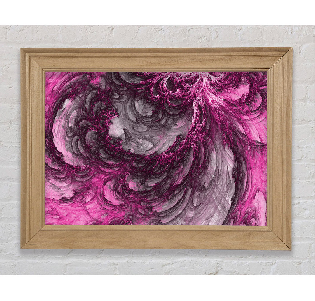 Pink Distortion Waves - Einzelner Bilderrahmen Kunstdrucke