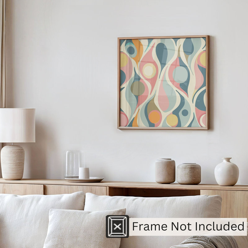 Abstract Retro Groovy 70s Pattern I Retro Unframed Art Print